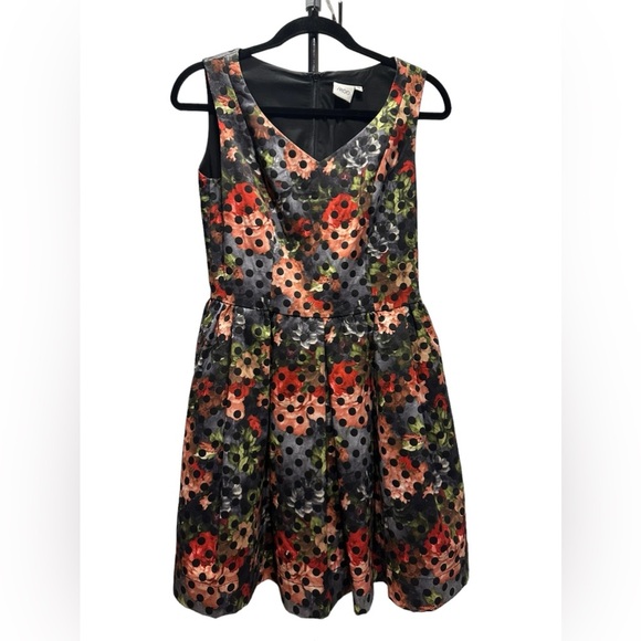 Iroo floral polkadots fit&flare mini dress size 38 - Picture 3 of 11